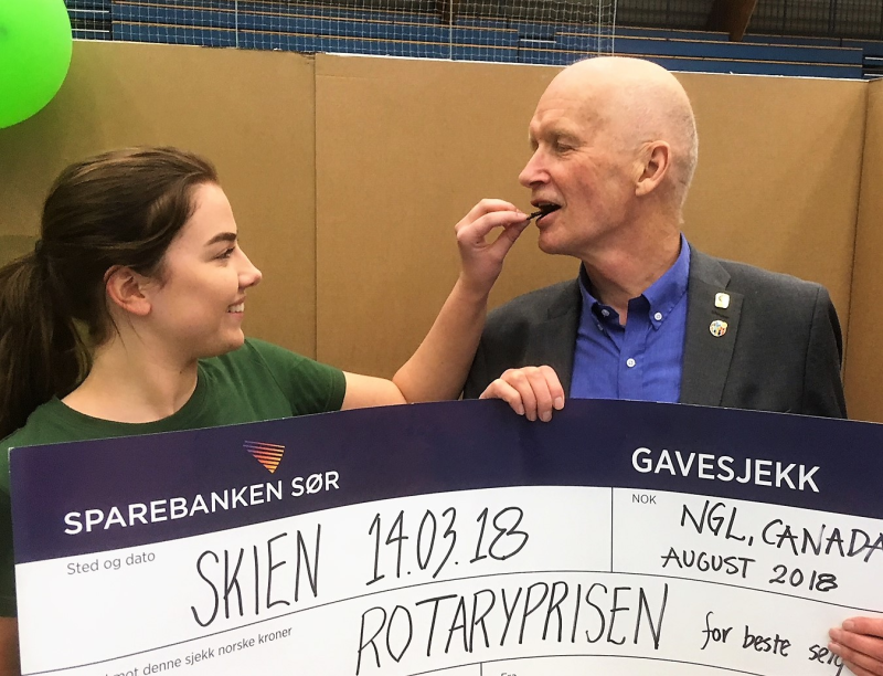 Rotaryprisen til ungt  salgstalent i Telemark