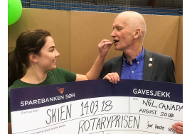 Rotaryprisen til ungt  salgstalent i Telemark