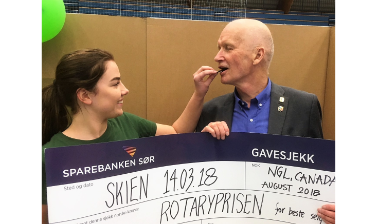 Rotaryprisen til ungt  salgstalent i Telemark